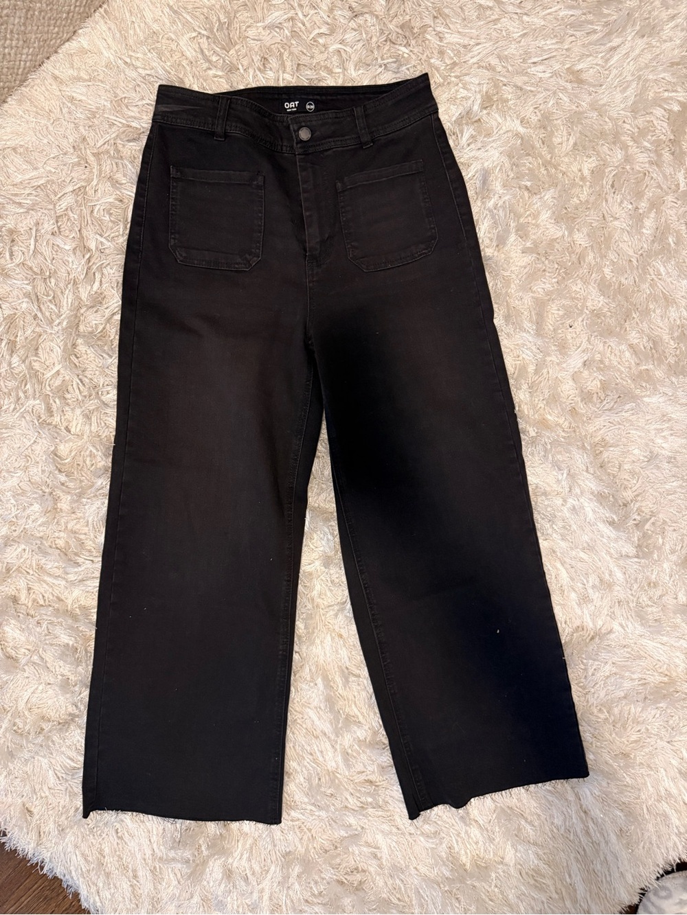 Women's High-Rise Black Wide-Leg Jeans